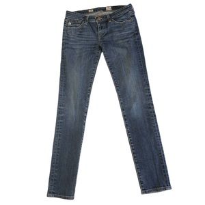 AG Adriano Goldschmied The Stilt Cigarette Leg Jean Medium Wash Sz 27